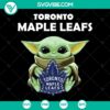Yoda embracing Toronto Maple Leafs logo, perfect for ice hockey fans. PNG design for instant download.