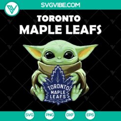 Yoda Hugging Toronto Maple Leafs PNG - Ice Hockey Team Logo, Instant Download