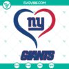 New York Giants Heart NFL SVG design, perfect for fans. Instant download sports graphic.