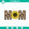 Leopard sunflower Momlife design in Blessed Mom SVG Bundle for Mother's Day. PNG, JPG, and DXF download for craft projects.