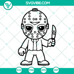 Jason Voorhees horror and Halloween SVG Cricut files ideal for spooky crafts. Instant download for DIY projects.
