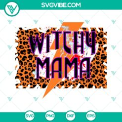 Vintage Halloween lightning bolt clipart in orange leopard print for witchy mamas. Ideal for sublimation designs.