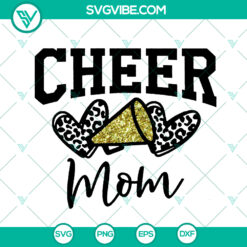 Funny Leopard Glitter Cheerleader Mamaw SVG | Cheer Shirts Design