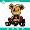 Misfit Teddy Bear SVG for Cricut, ideal birthday gift for teddy bear enthusiasts. Instant download cute bear vector design.