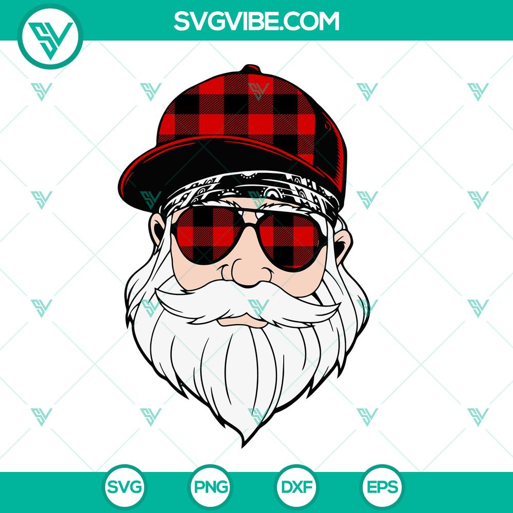 mockup-879231022.jpg Plaid Santa with Glasses SVG for Cricut - Cute & Funny Christmas Design - Instant Download