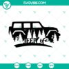 Off-road themed Jeep Life SVG Bundle with Jeep, Mountain Pine Tree, and Jeep Accessories. Ideal for instant download. Great for Jeep enthusiasts.