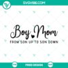 Boy Mom SVG Cut File with proud mother design, perfect for crafting projects. Free download.