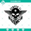 USMC SVG Semper Fi Skull design, perfect for Cricut & Silhouette, Marine Corps print and sublimation.
