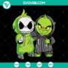 Kid Grinch and Jack Skellington PNG Bundle, perfect for Halloween. Instant download featuring both characters in a single file.