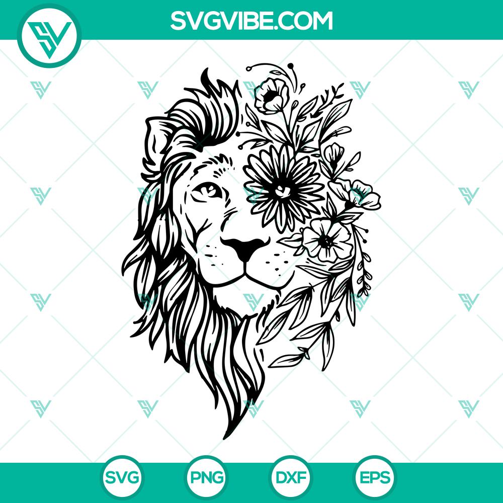 mockup-892686116.jpg Lion mandala flower zentangle SVG cut files ideal for crafts, instant download.