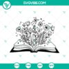 Wildflower book SVG with a floral bouquet design ideal for Cricut, teachers, and book lovers.
