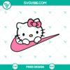 Hello Kitty Nike logo hybrid design in SVG file format for free download, featuring cutesy brand fusion.
