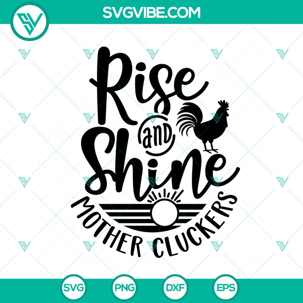 mockup-898495892.jpg Rise And Shine Mother Cluckers SVG featuring a whimsical design perfect for Mother's Day. Ideal for crafts and DIY projects.