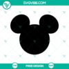 Mickey Head SVG Cut File for free download - Iconic cartoon design with a mouse silhouette, perfect for crafting projects.