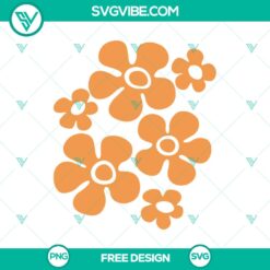 Simple Retro Flower SVG Cut File &ndash; Free Cricut Design