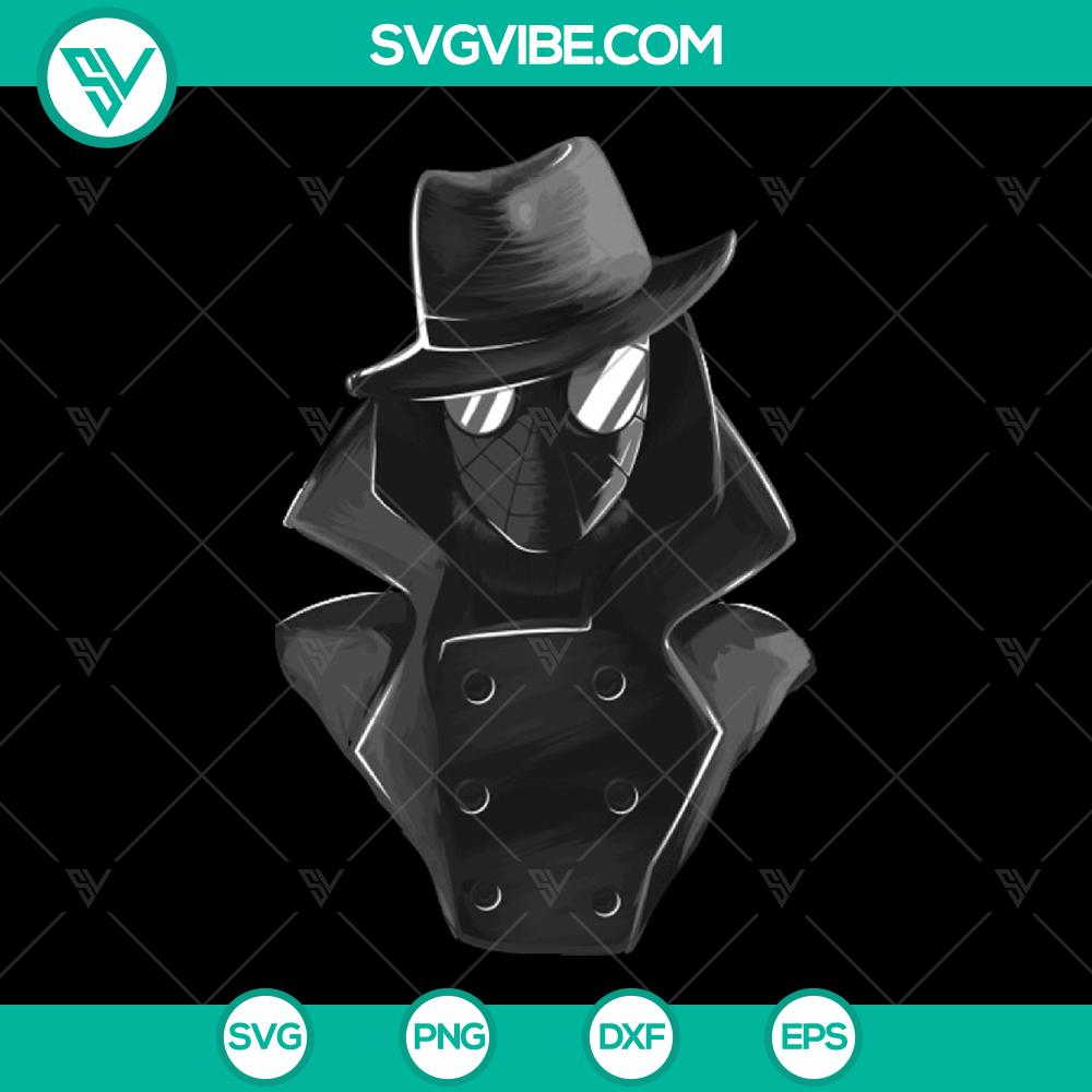 mockup-906124687.jpg Spider Man Noir superhero SVG vector file, instant download from Marvel comics. Great for DIY projects.
