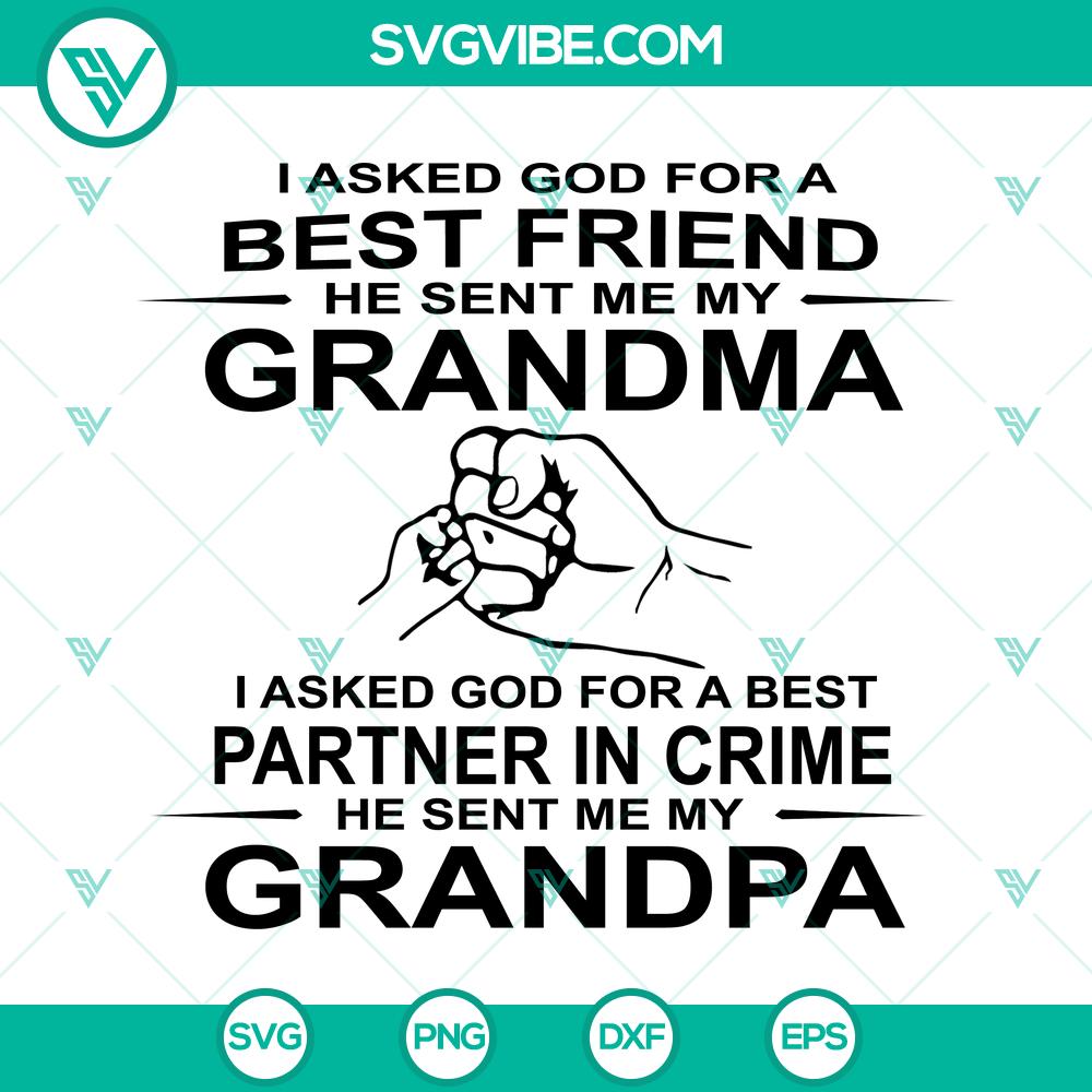 mockup-909165253.jpg "I Asked God For A Best Friend he Sent Me My Grandma SVG, digital design download for crafting projects"