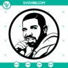 Drake portrait SVG cutting file, celebrity silhouette for Cricut, ideal for crafting and decal projects.