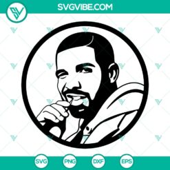 Drake Portrait SVG Cutting Files - Famous People Celebrity Silhouette for Cricut