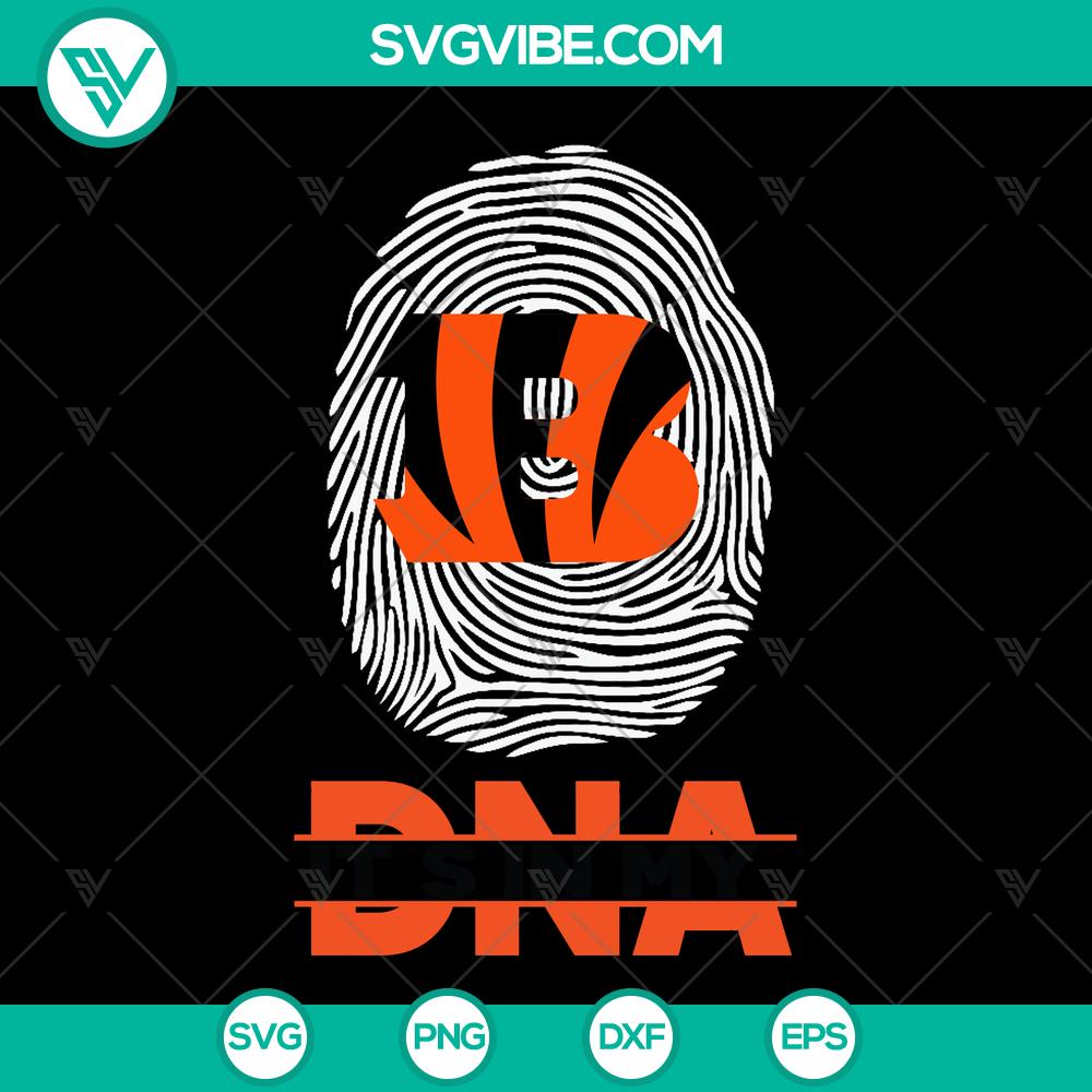 mockup-914769331.jpg Cincinnati Bengals DNA SVG, Bengals NFL team logo SVG download - team's logo in unique DNA style, ideal for DIY projects or fan merchandise.