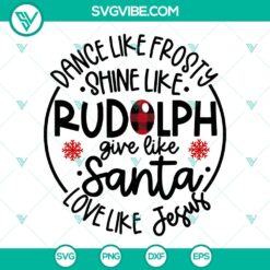 Festive Christmas SVG bundle featuring holiday-themed designs with Frosty, Rudolph, and Santa motifs for crafting projects.