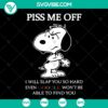 Angry Snoopy SVG cut file for instant download, funny design for crafts.
