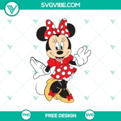 Free Minnie Mouse SVG Cut File - Adorable Disney Character Design, perfect for crafting projects.