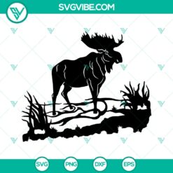 Moose Stencil and Elk Cut File - SVG, PNG, Silhouette - Digital Files for Cricut