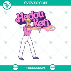 Hadou Ken SVG Cut File featuring a free classic fighting game design, perfect for gaming enthusiasts.