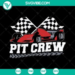 Pit Crew &amp; Checkered Flag Car Racing Party SVG Bundle - Instant Download