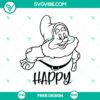 Seven Dwarfs Happy SVG Cut File - Cheerful Disney Design with free download option