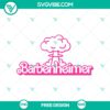 Barbenheimer outline SVG cut file showcasing a minimalist crossover design, perfect for crafting projects.
