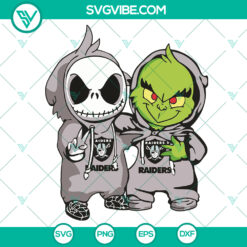 Jack and Grinch Las Vegas Raiders Sport Svg - NFL Football Teams - Super Bowl Svg