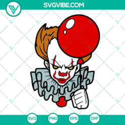 Pennywise Clown SVG for Halloween, Horror Movie Clipart - Instant Download for Halloween parties.