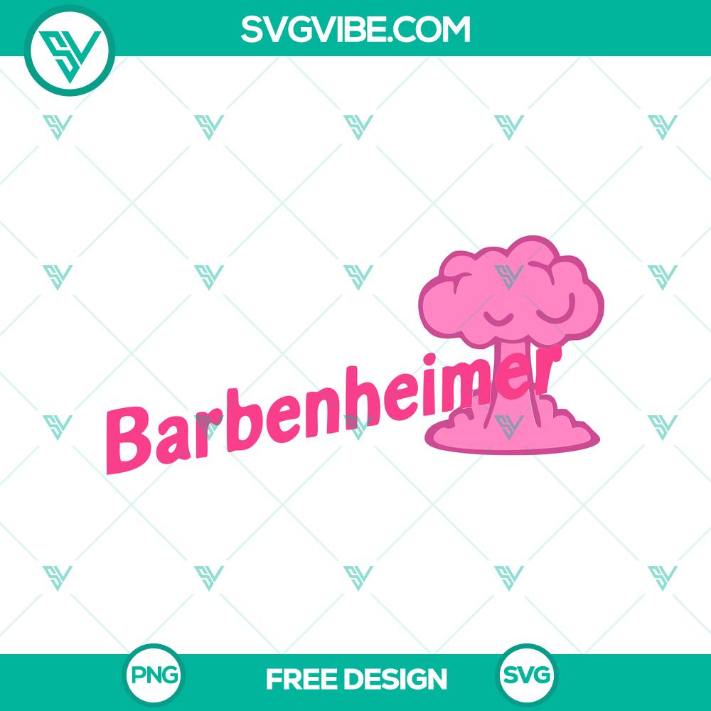 Barbenheimer SVG Cut File – Free Trendy Pop Culture Design Barbenheimer SVG Cut File featuring a trendy pop culture design, perfect for crafting projects.