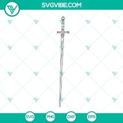 "Gryffindor Sword SVG Vector Outline - Harry Potter Cut File"