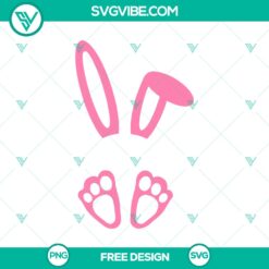 Easter Bunny Split Monogram SVG Cut File for DIY crafts, featuring customizable holiday design. Perfect for Easter projects.