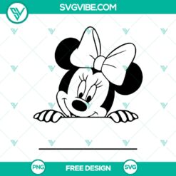 Free Minnie Mouse Monogram SVG Cut File for personalized designs perfect for crafts and DIY projects.