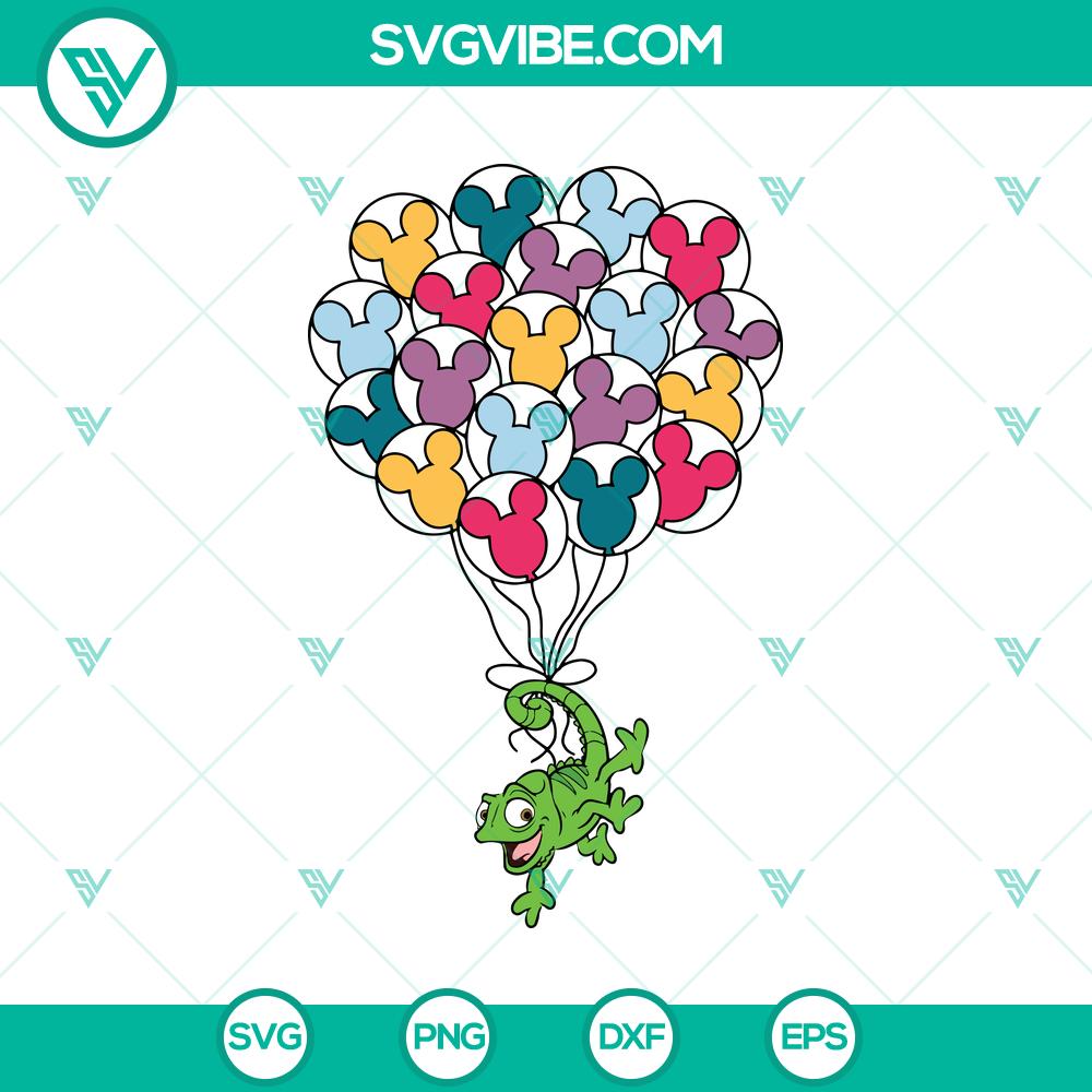 mockup-968330382-1.jpg Disney Pascal character holding Mickey Balloon design in SVG, DXF, EPS, and PNG formats for crafting projects.