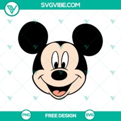 Free Mickey Mouse Head SVG cut file, classic Disney design with iconic mouse ears and features. Perfect for Disney fans.