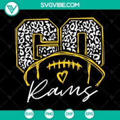 Sport Rams Football Mama Leopard Love SVG - Instant Download