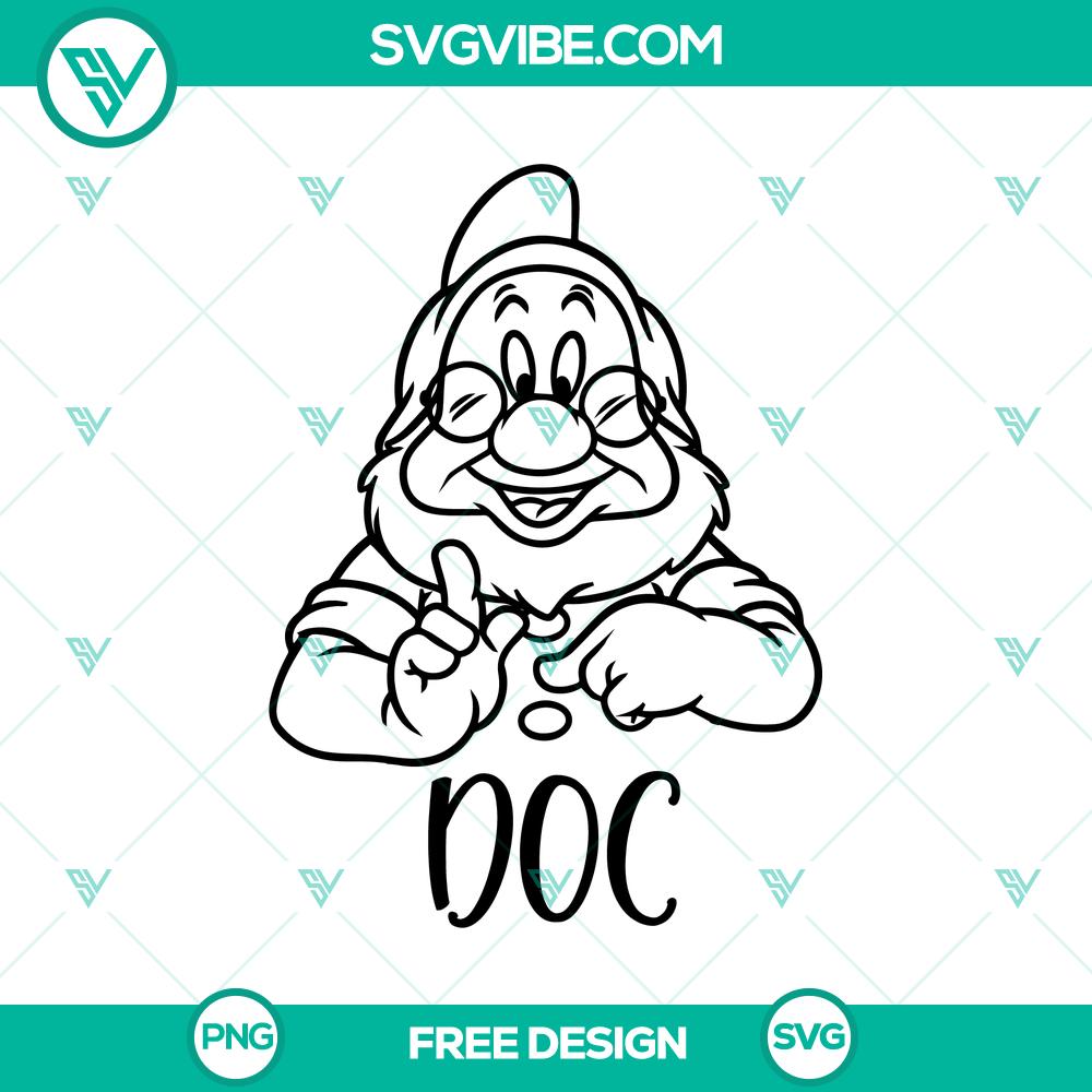 Seven Dwarfs Doc SVG Cut File – Free Wise Dwarf Character Design Free Seven Dwarfs Doc SVG Cut File featuring a wise dwarf character design, perfect for crafting projects and decorations.