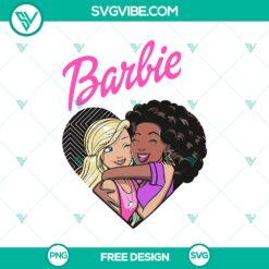 Barbie Best Friends Forever SVG cut file featuring friendship design. Free download. Ideal for crafting projects.