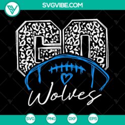"Go Wolves Sports SVG Bundle - Football, Cheerleader, Mama - Instant Download"