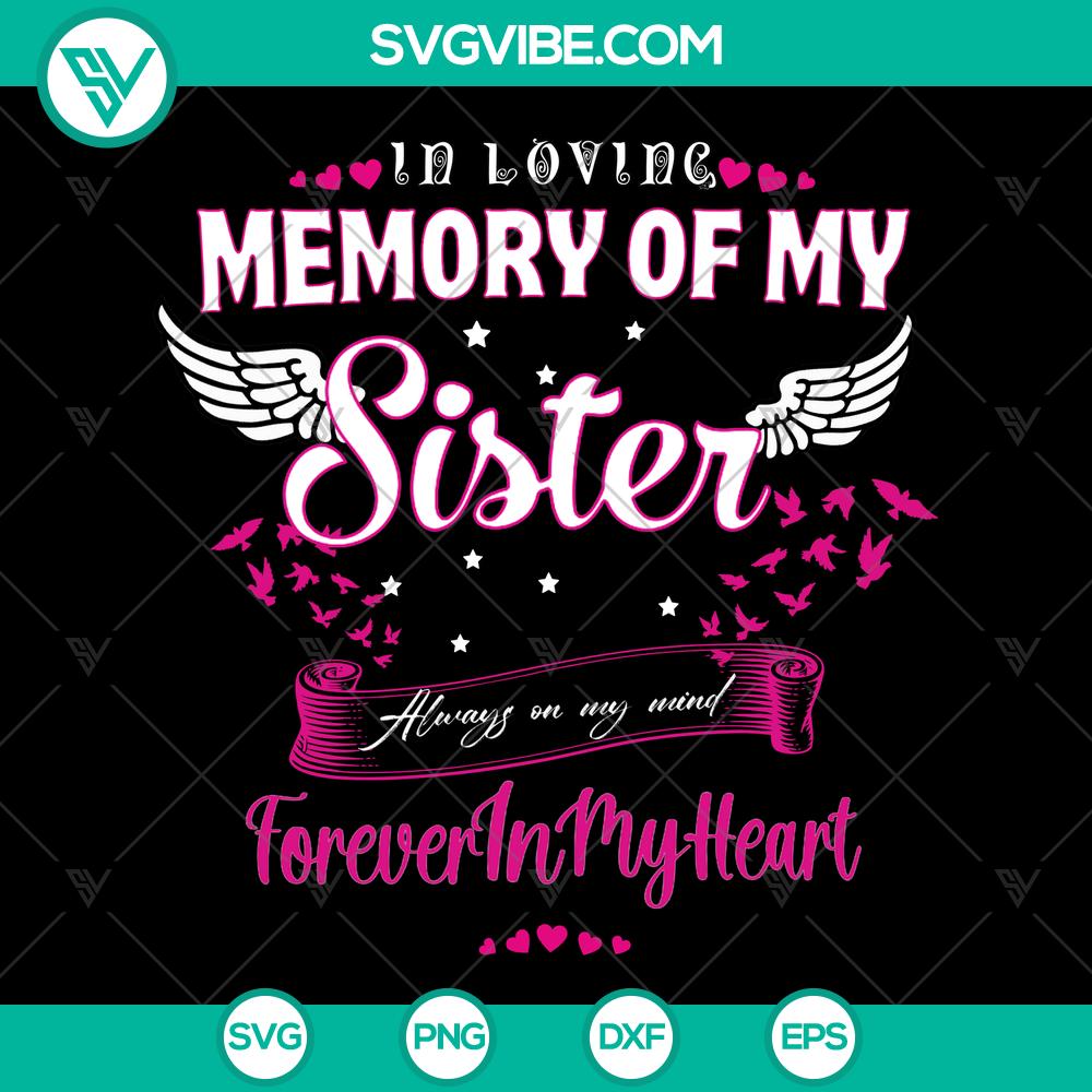 mockup-983150510.jpg Brother Sister Love SVG design for instant download in memory of my sister, sentimental digital art for crafting projects.