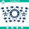 Dallas Cowboys Starbucks Wrap SVG featuring a football sport design with team logo and colors for DIY crafts and projects.
