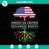 American Grown with Guyanese Roots design SVG for download, showcasing unique cultural pride in high-quality digital format.