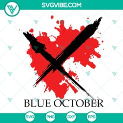 Blue October SVG Rock Band Gifts Cut Files for Cricut &amp; Silhouette - Instant Download