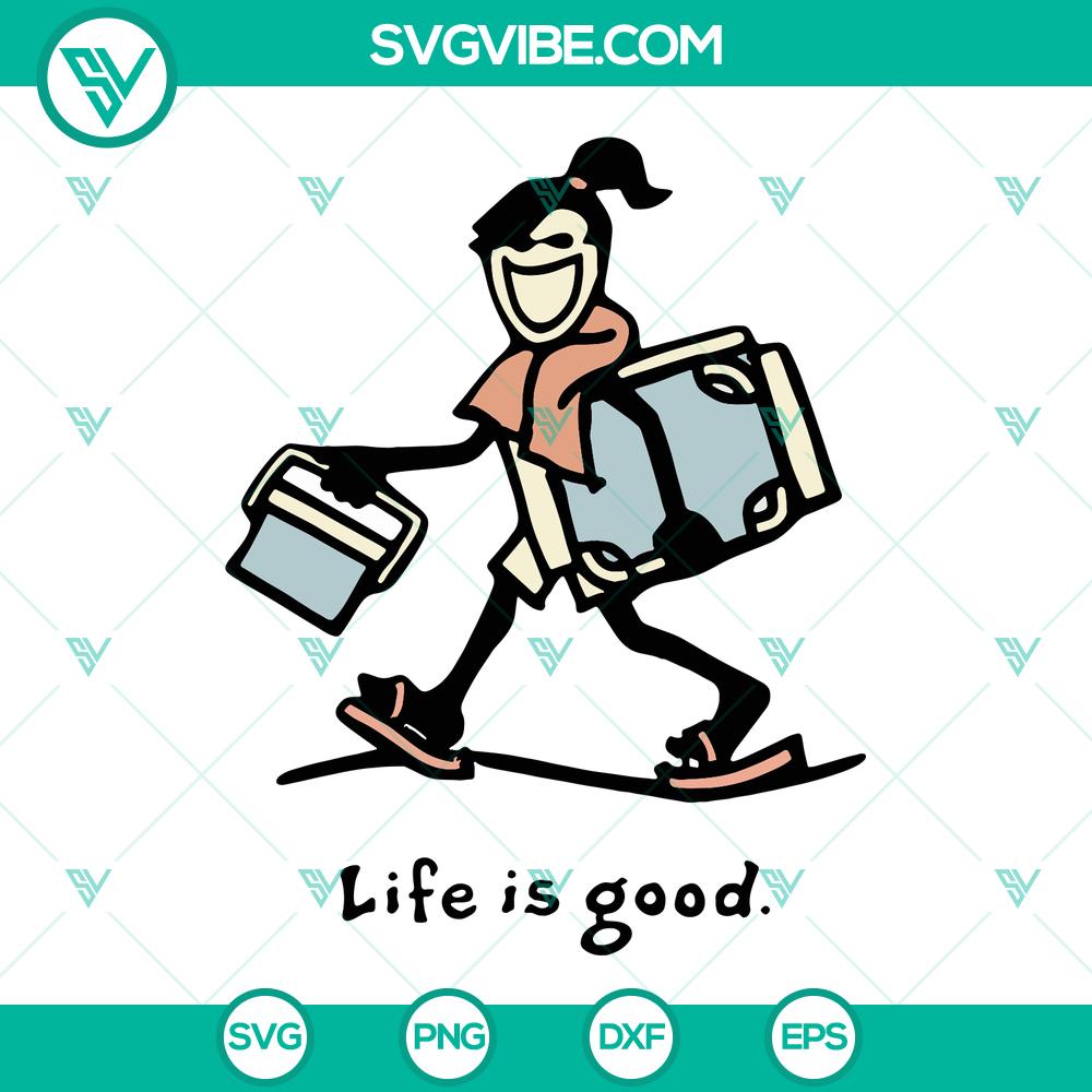 mockup-990997862.jpg Life Is Good Beach SVG Cut Files for Silhouette & Cricut - Instant Download, featuring a beach-inspired design with "Life Is Good" text.