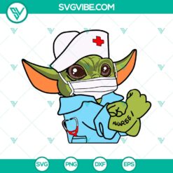 Strong Baby Yoda Nurse SVG - Star Wars Coronavirus Design